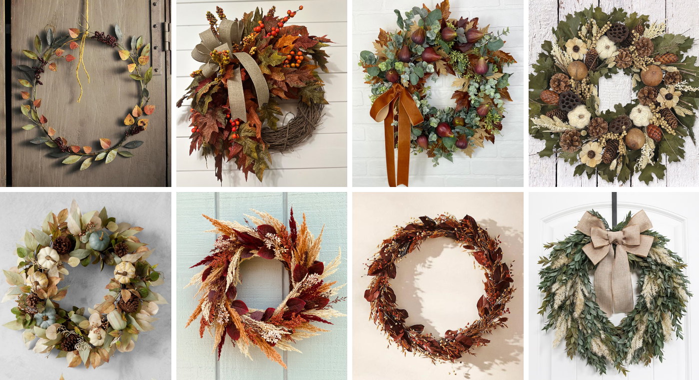 Fall Wreaths for the Front Door 2 - Cats & Coffee Fall Wreaths for the Front Door