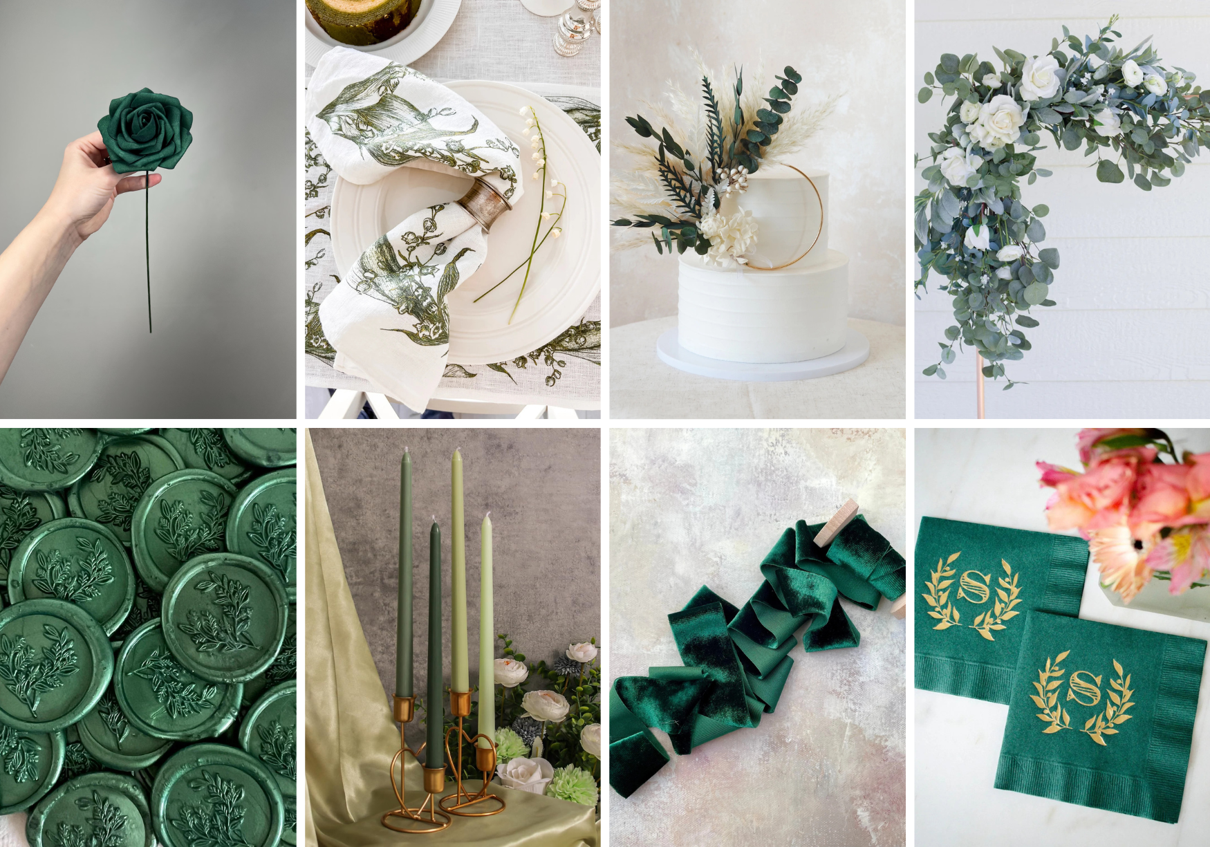 Ideas for Emerald Green Wedding Decor - Cats & Coffee Ideas for Emerald Green Wedding Decor