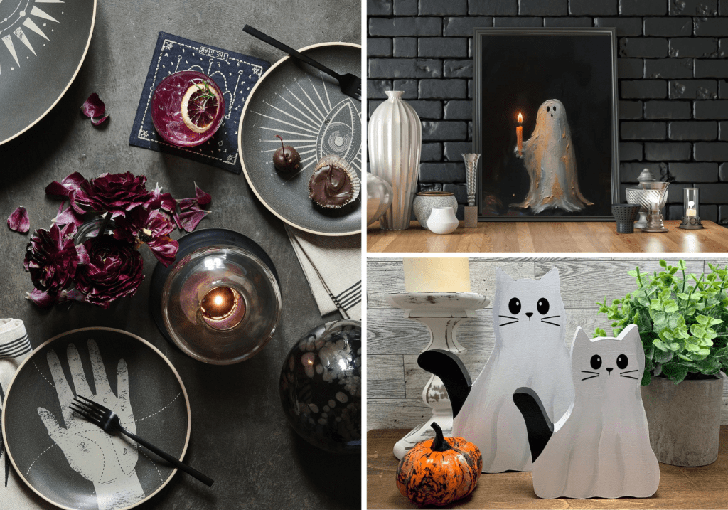 2024 - Halloween Home Decor - Cats & Coffee Halloween Home Decor