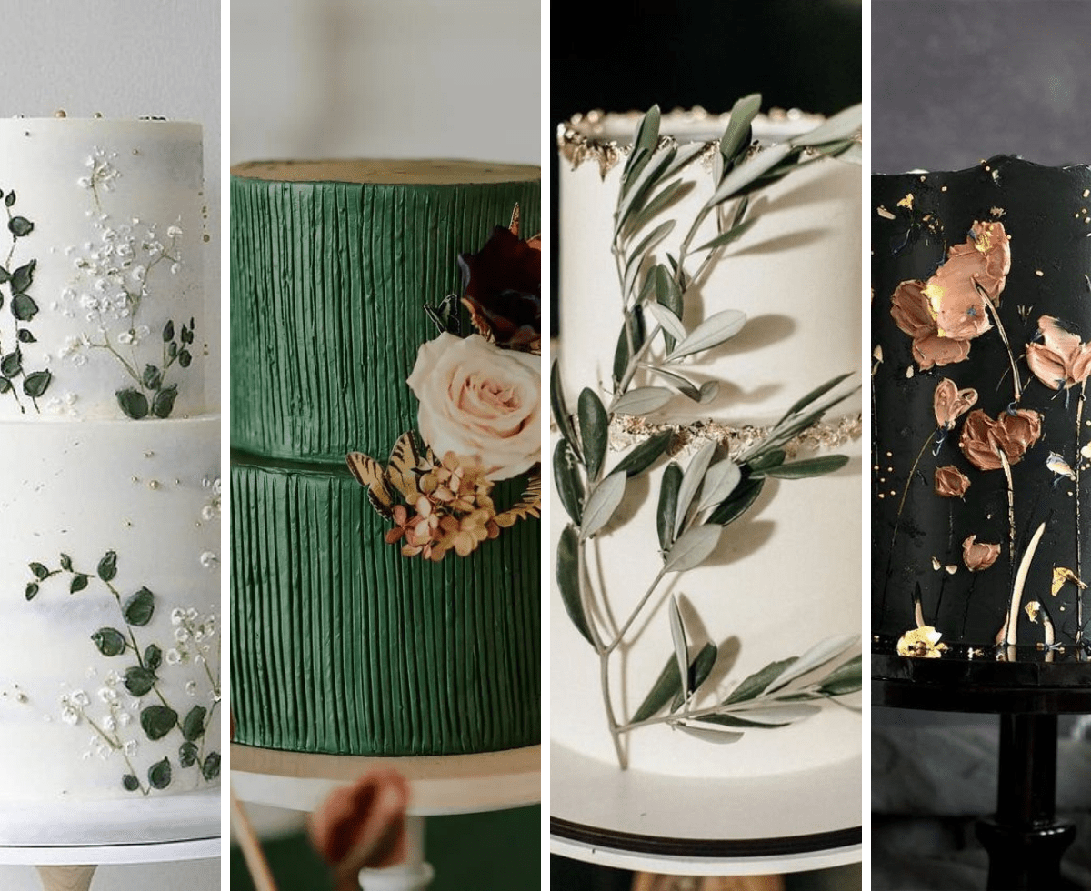 Emerald Green Wedding Cake Inspiration