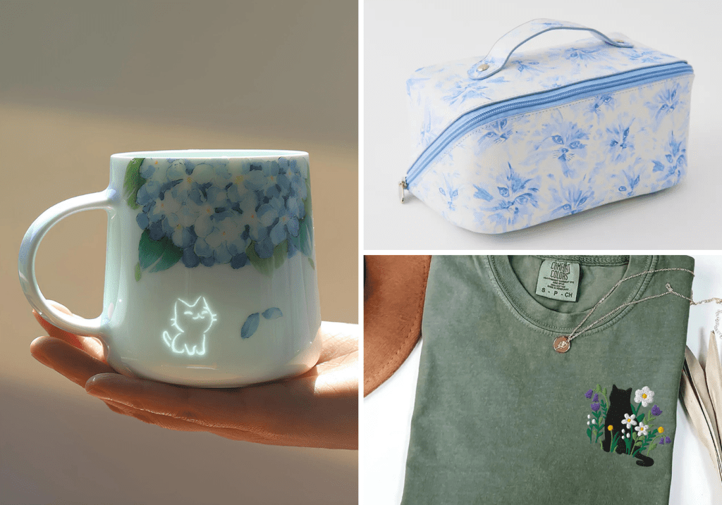 Unique gifts for cat lovers 4 - Cats & Coffee Christmas gifts for cat lovers, including personalized cat mom gifts, unique cat-themed items, and fun gift ideas for cat owners.