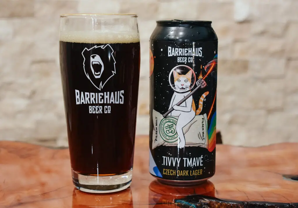 Barriehaus Beer Co Lager CP - Cats & Coffee Cats & Lagers: Tivvy Tmavé Czech Dark Lager from Barriehaus Beer Co.