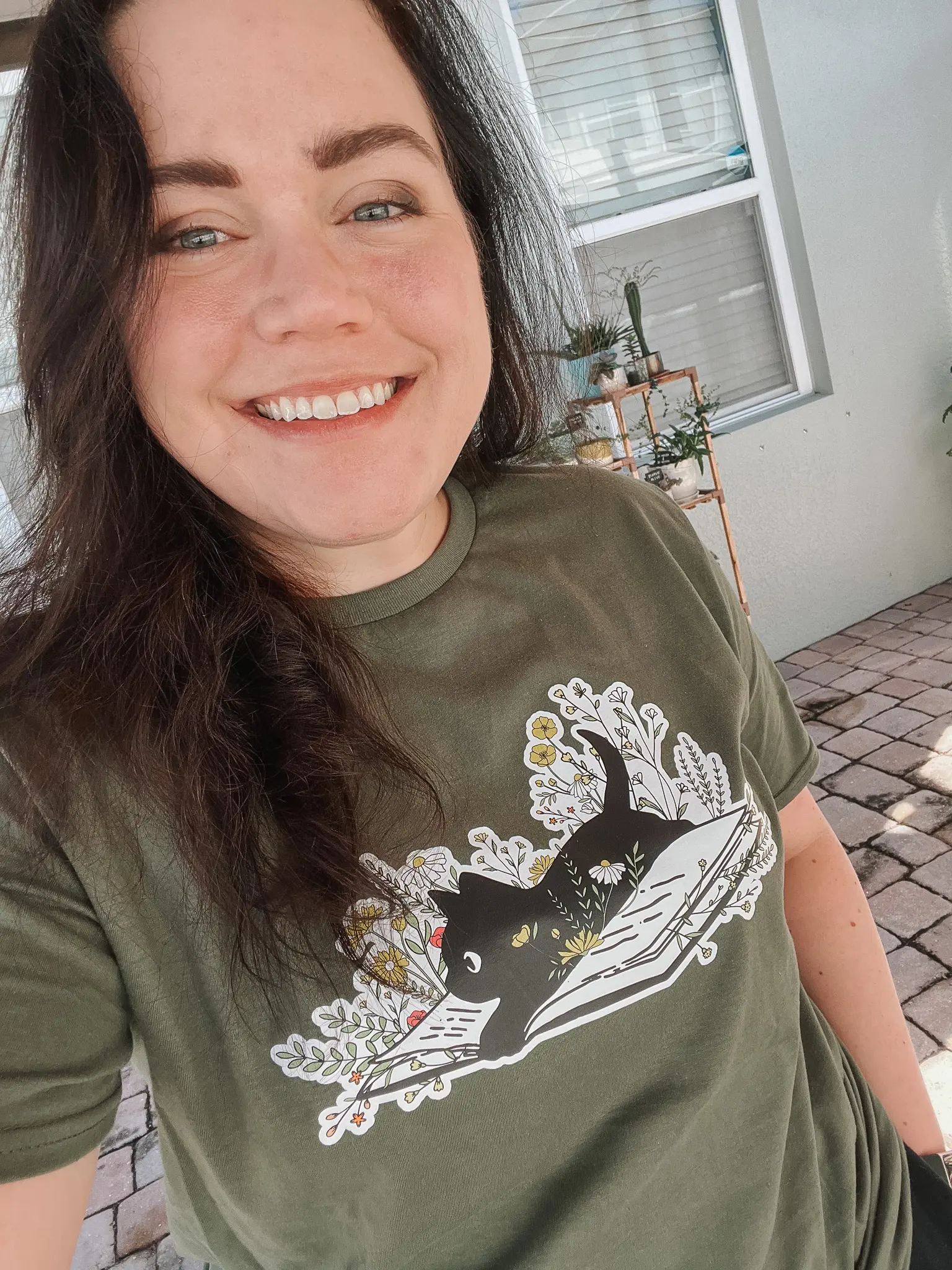 Bookish T Shirt - Cats & Coffee Bookish T Shirt