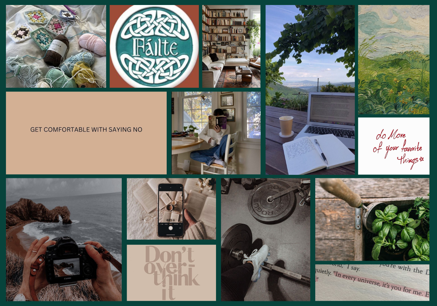 2025 Vision Board2 - Cats & Coffee New Year Vision Board for 2025 - Slow Living, Strength, & More
