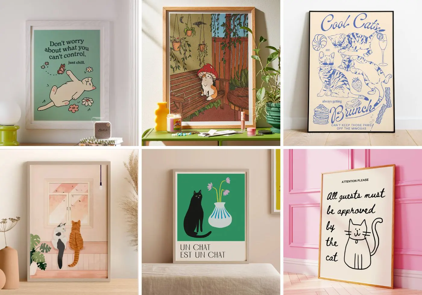 Whimsical Cat Art Prints for the Home 25 2 - Cats & Coffee Whimsical Cat Art Prints for the Home