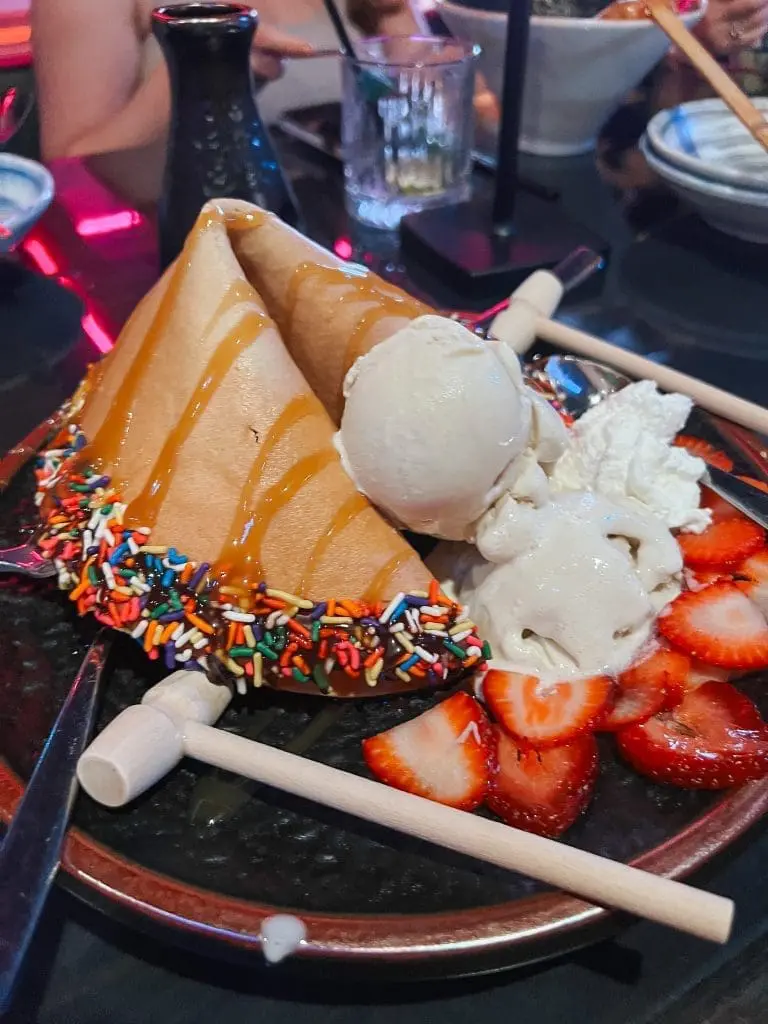 Bachelorette-Weekend-St-Pete-Florida 7 - Cats & Coffee Giant Fortune Cookie Dessert