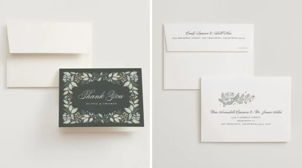 Minted Custom Stationary Review 3 - Cats & Coffee Wedding Thank You Cards