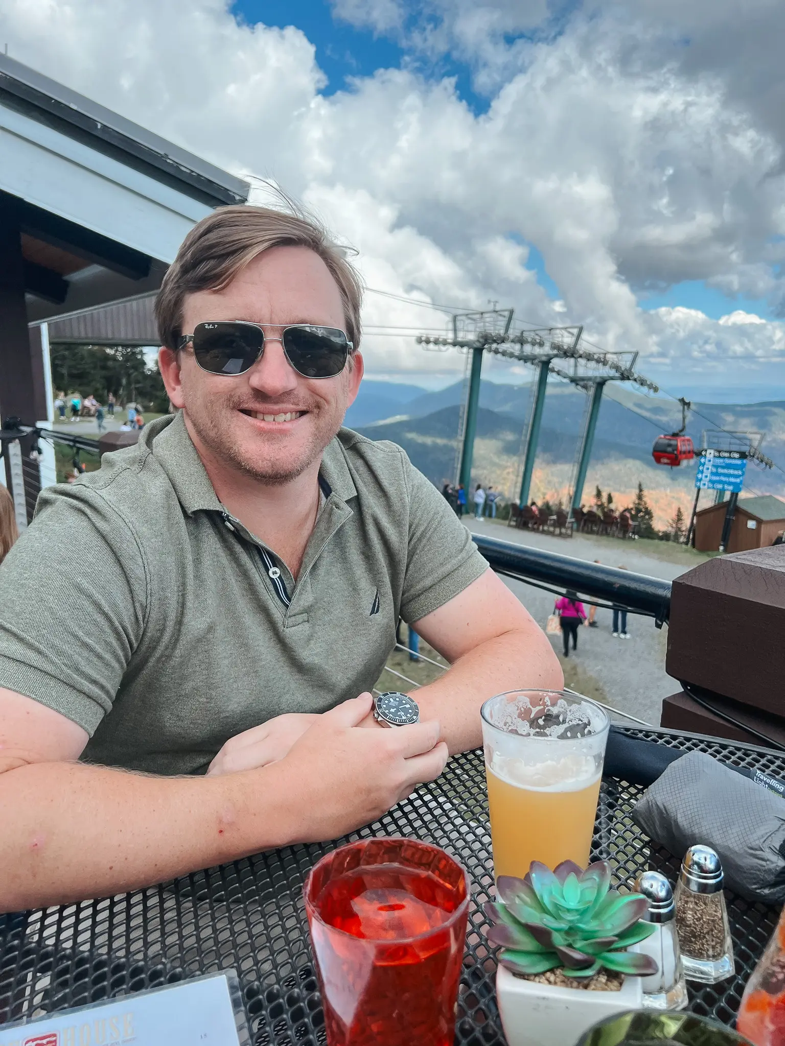 IMG_1269 - Cats & Coffee Enjoying local craft beer at the Cliff House restaurant on top of Mount Mansfield