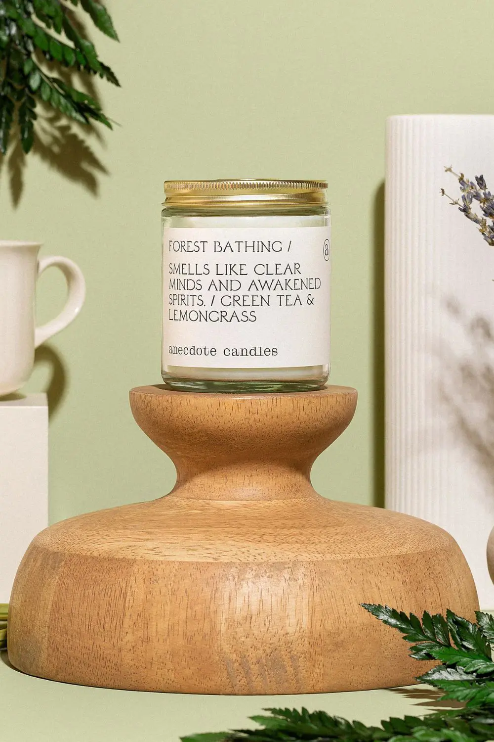 The Best Bookish Candles for Book Lovers 10 Perfect Book and Candle Pairings for a Cozy Reading Night - 3 - Cats & Coffee Forest Bathing from Anecdote