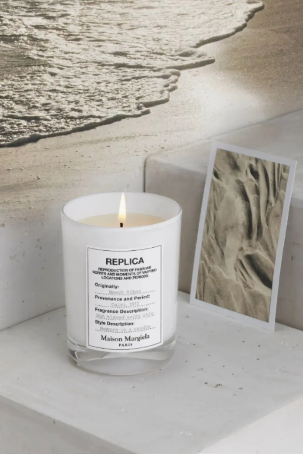 The Best Bookish Candles for Book Lovers 10 Perfect Book and Candle Pairings for a Cozy Reading Night - 5 - Cats & Coffee Maison Margiela's Replica Beach Vibes Scented Candle