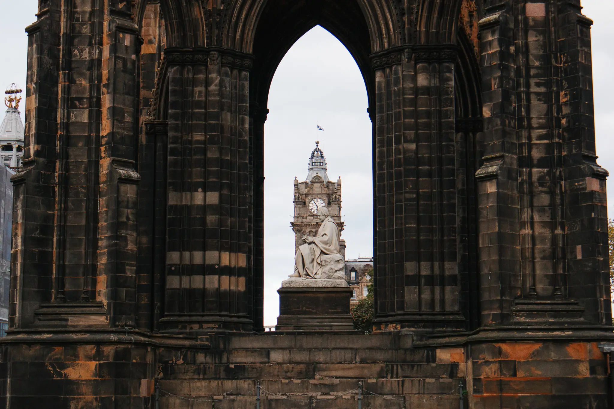 Scotland Honeymoon 30 - Cats & Coffee The Scott Monument in Edinburgh Scotland