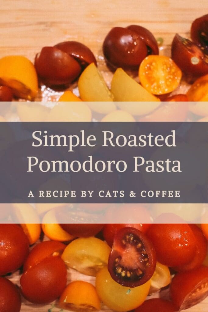 Roasted pomodoro pasta is a great plant-based, crowd-pleasing dinner option. It combines two of my favorite foods: pasta and roasted vegetables! Not only is it bright and colorful, it’s also nutritious and quick. Customize this recipe to your taste, or follow the steps exactly, and you’ll have a great meal in no time. Get the full thirty-minute recipe for roasted pomodoro pasta here!