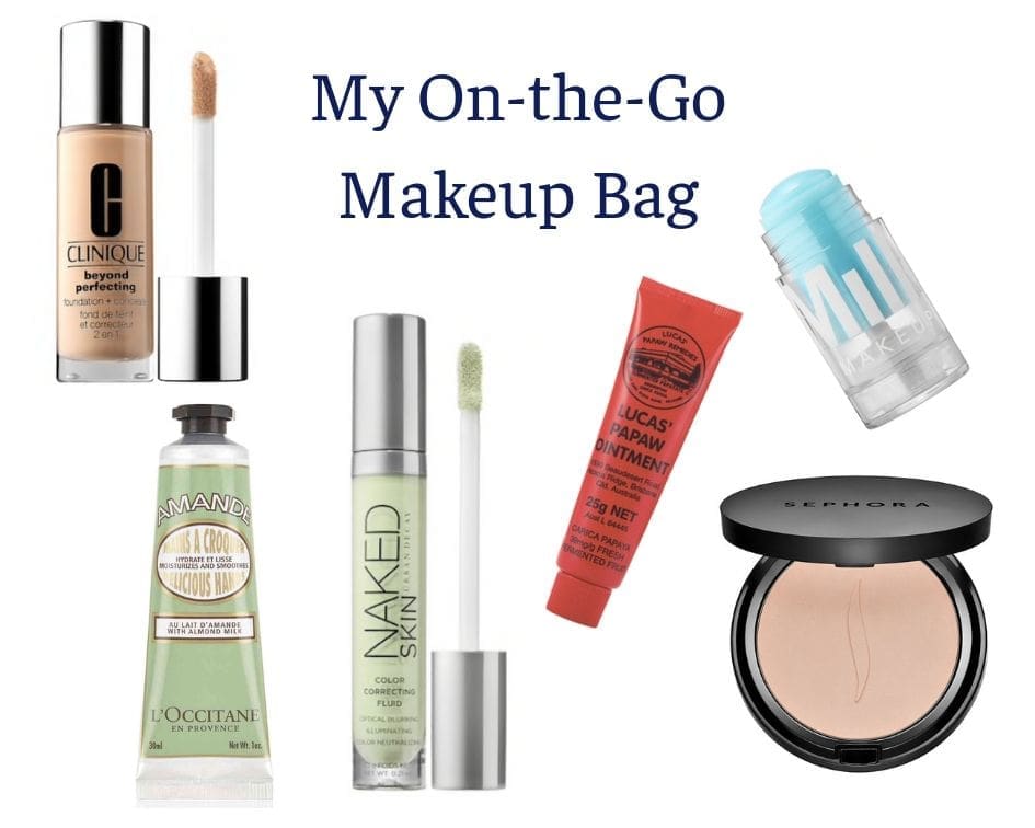 Christine Csencsitz's on the go makeup bag