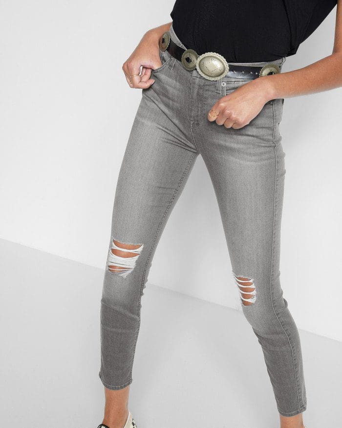 b(air) The Highwaist Ankle Skinny with Knee Holes in Chrysler Grey ($66.75 with code)