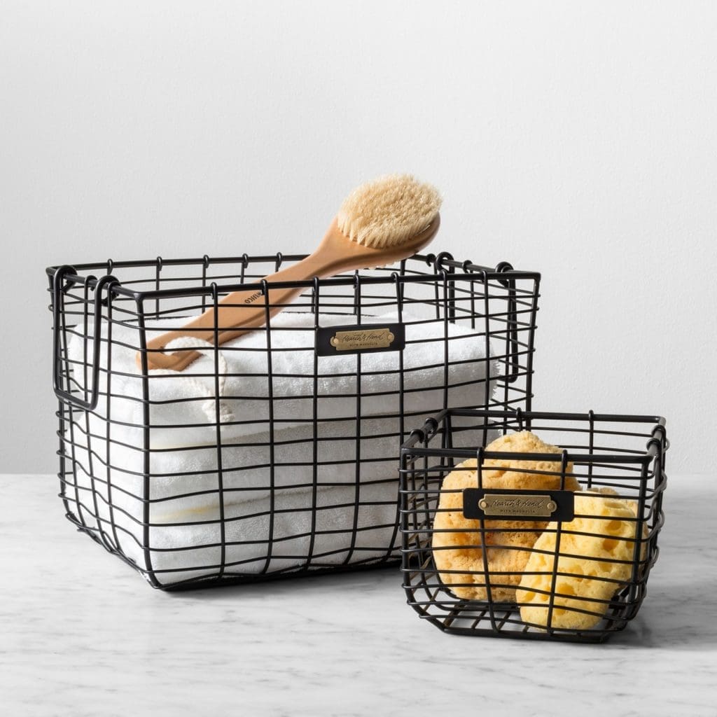 Wire Bin Black - Hearth & Hand with Magnolia ($8.99, $17.99) from Target