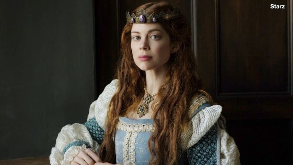 Charlotte Hope as Catherine of Aragon in Starz's The Spanish Princess