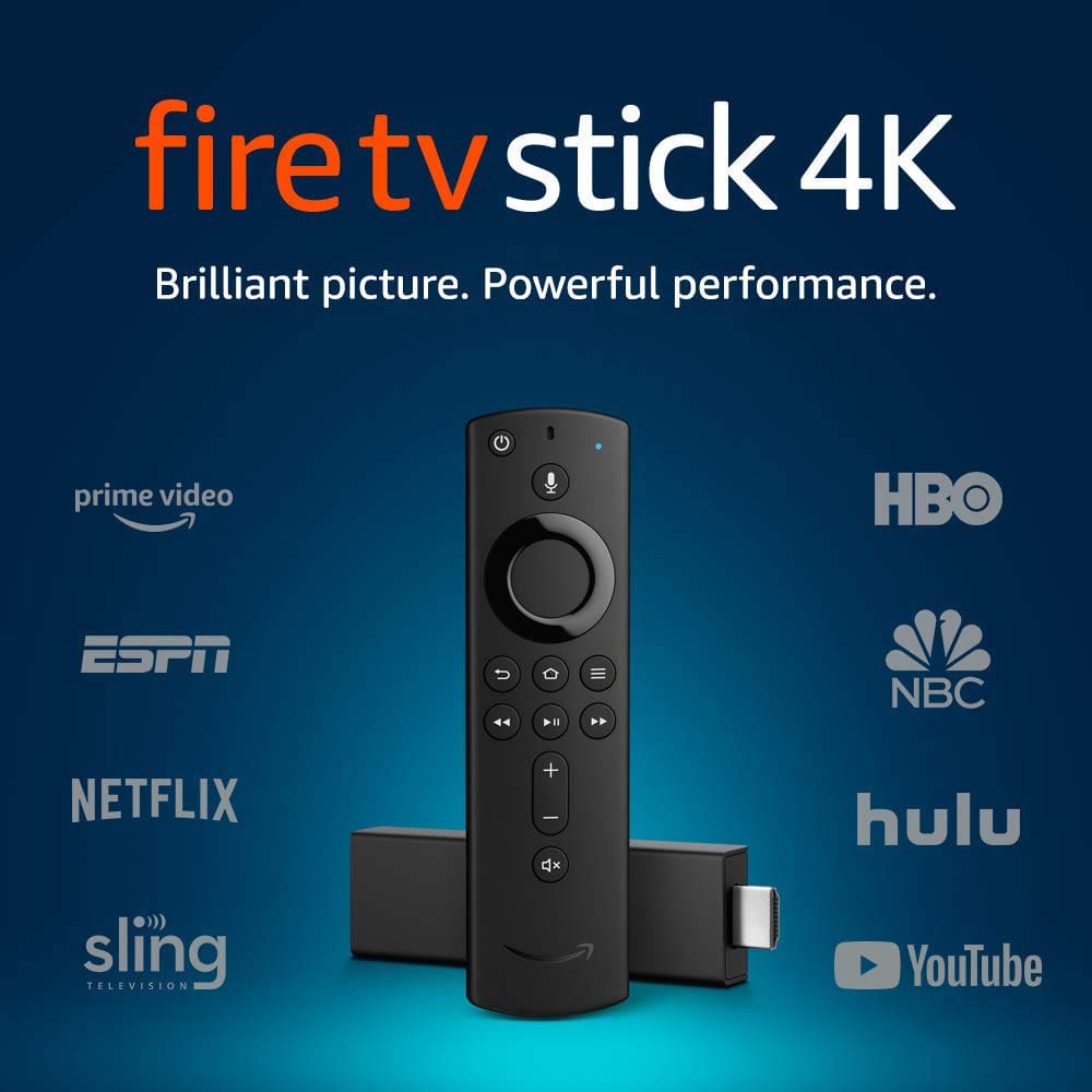 FIRE TV STICK 4K WITH ALEXA VOICE REMOTE, STREAMING MEDIA PLAYER (.99)