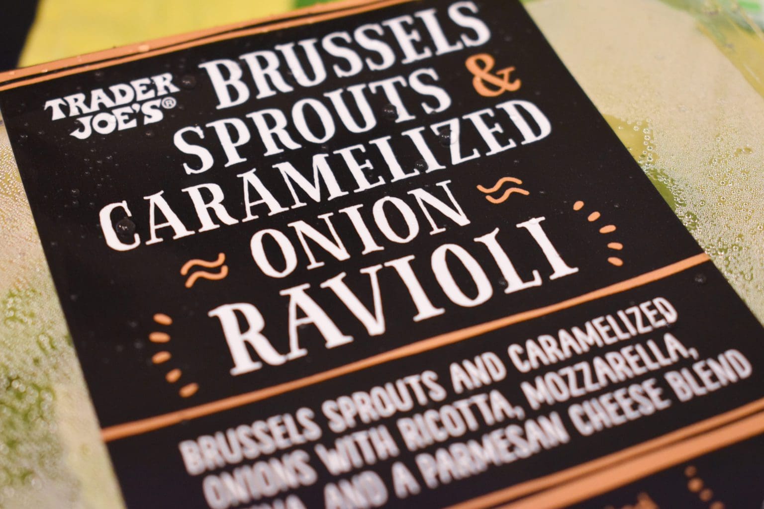Trader Joe’s Brussels Sprout and Caramelized Onion Ravioli Cats & Coffee