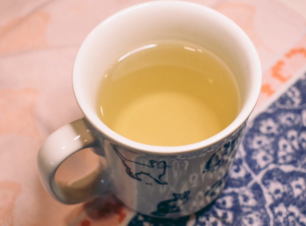 Dry green sencha tea, photo by Christine Csencsitz