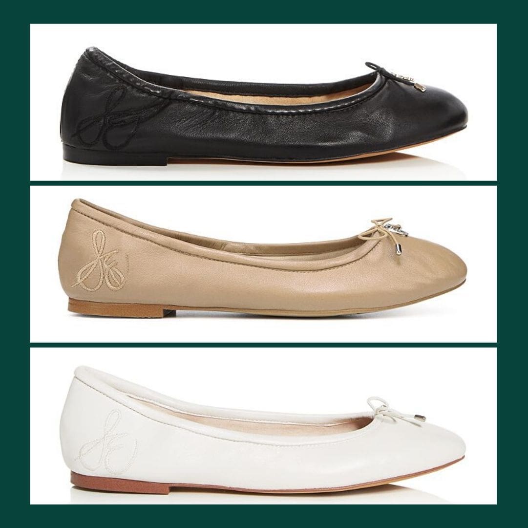 Why I Love Sam Edelman's Felicia Ballet Flats -- showing Black Leather - Classic Nude Leather - Bright White Leather