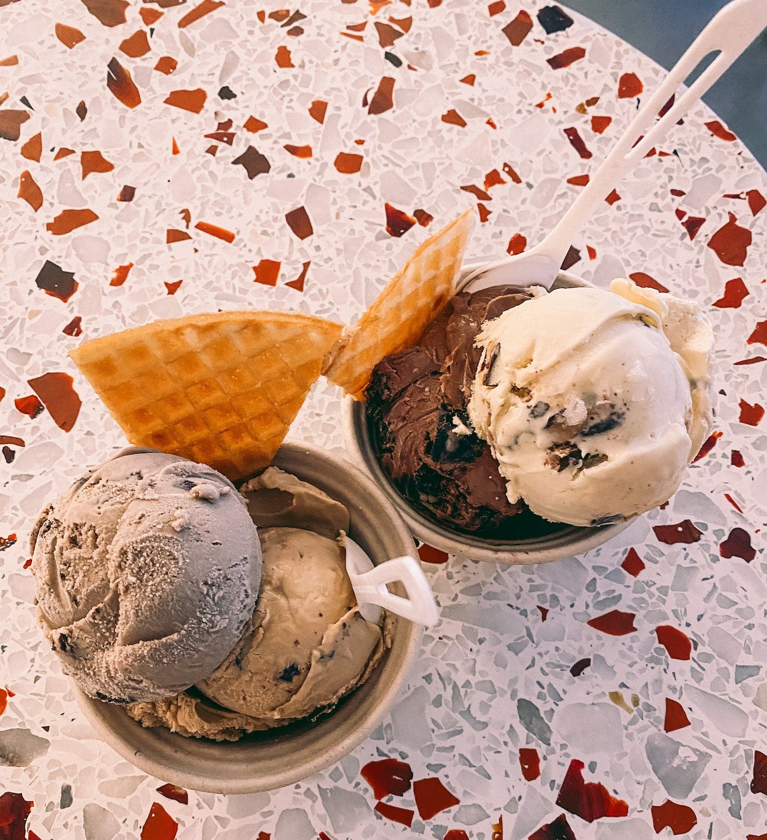 Generous ice cream servings at Chill Bros. Scoop Shop in Tampa