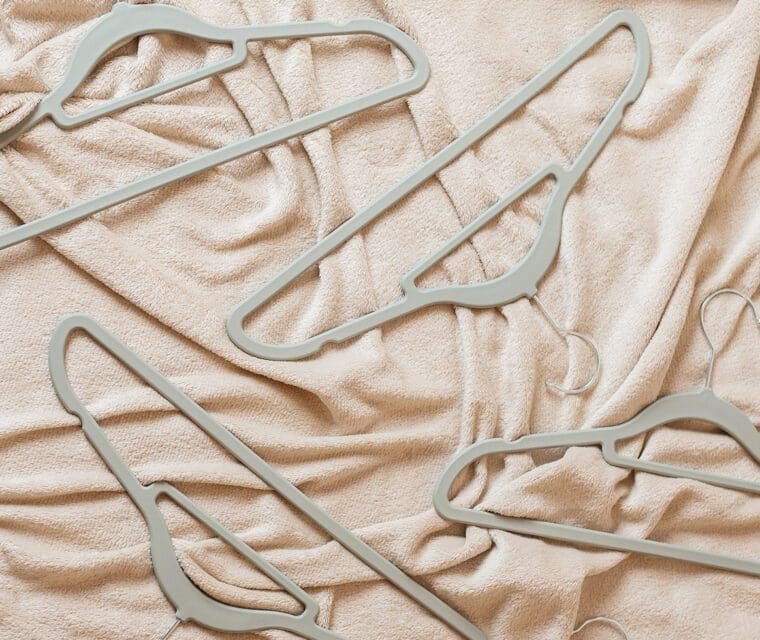 Empty clothing hangers