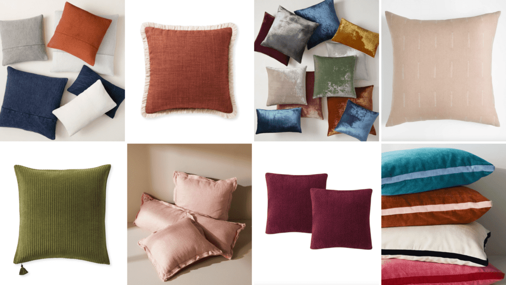 Decorative Pillow Guide: Solid Color Couch Pillows
