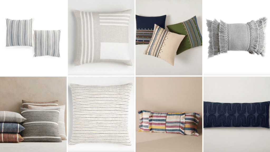 Decorative Pillow Guide: Stripe Throw Pillows