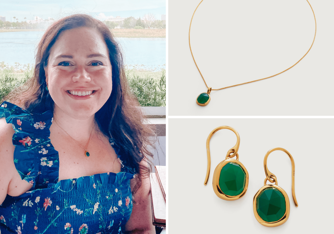 Green Jewelry from Monica Vinader Style by Cats & Coffee