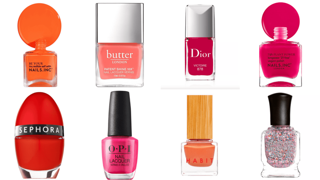 Red, Pink, & Orange Summer Nail Colors