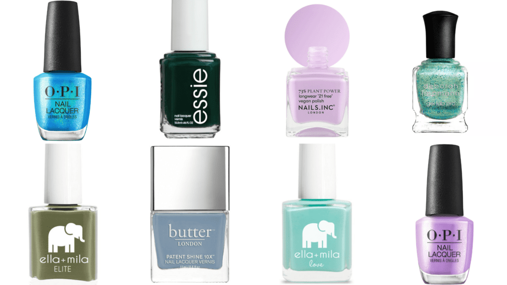 Blue, Green, & Purple Summer Inspired Nail Polishes