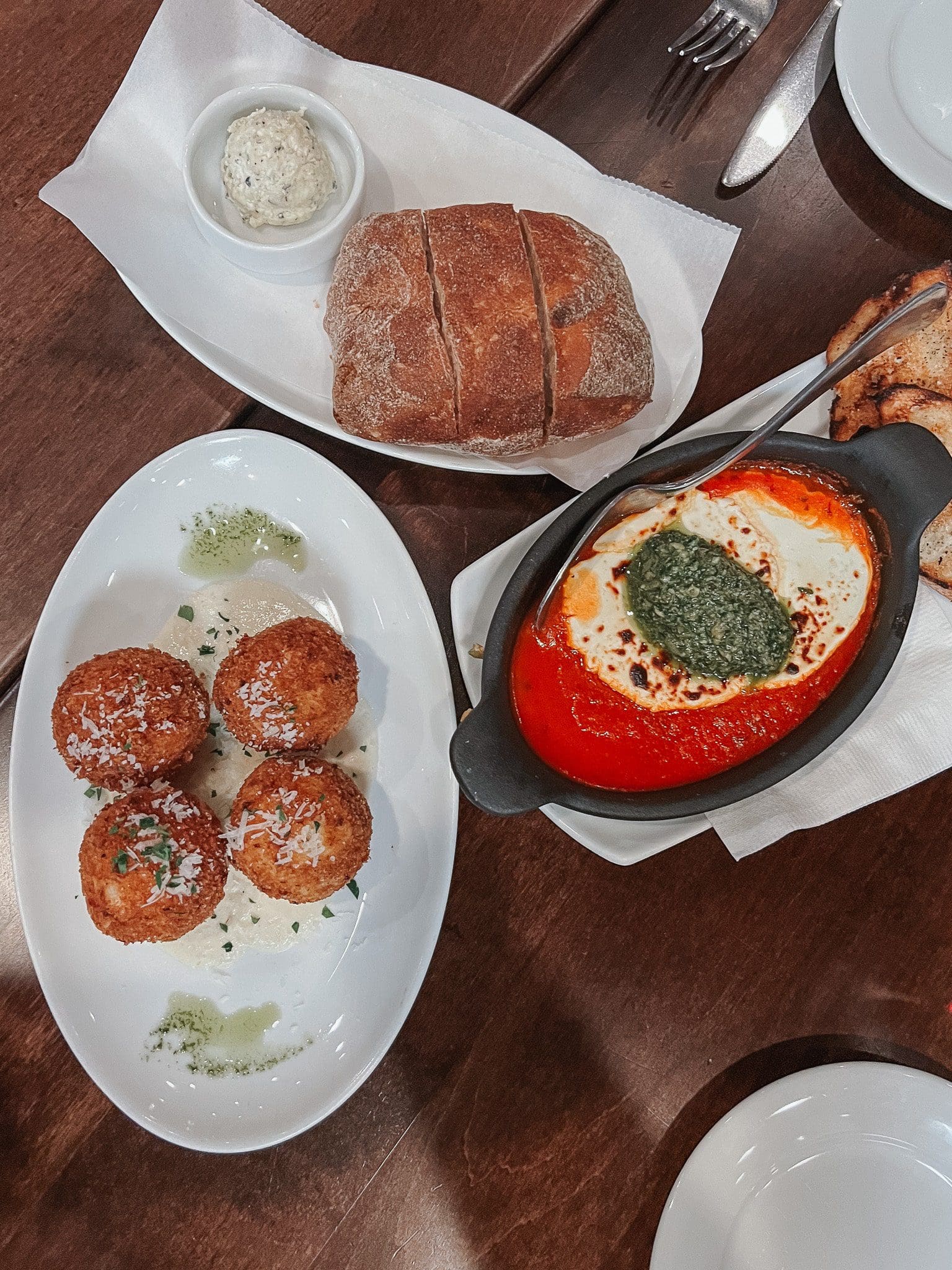 Aroncini and appetizers from BellaBrava Midtown Tampa Restaurant