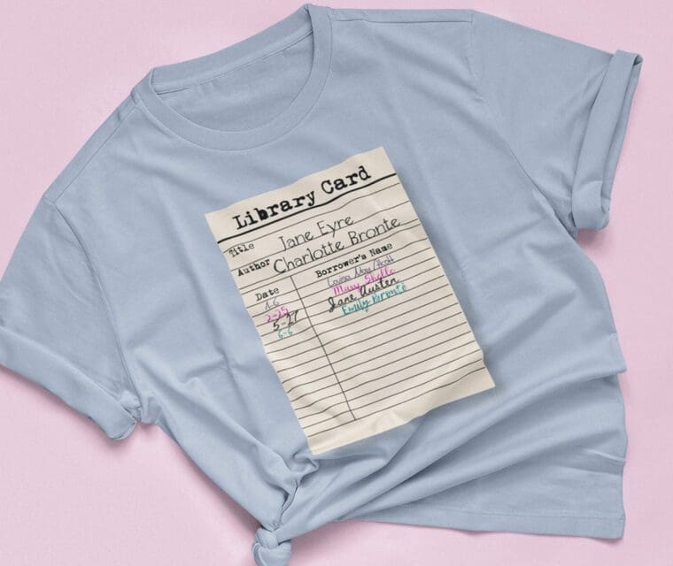 Jane Eyre Library Card T-Shirt | Graphic Tee