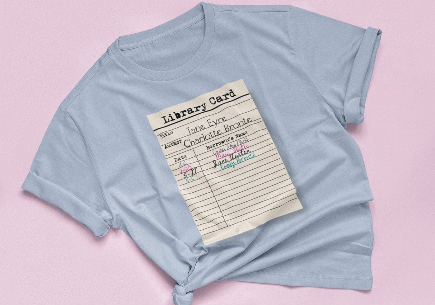Jane Eyre Library Card T-Shirt | Graphic Tee