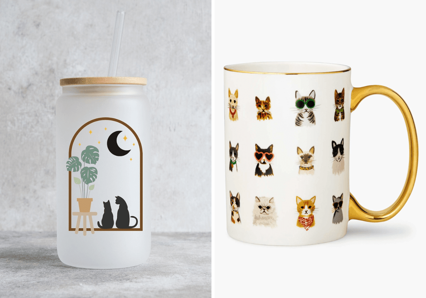 Cutest Coffee Mugs with Cats - from Etsy and Rifle Paper Co.