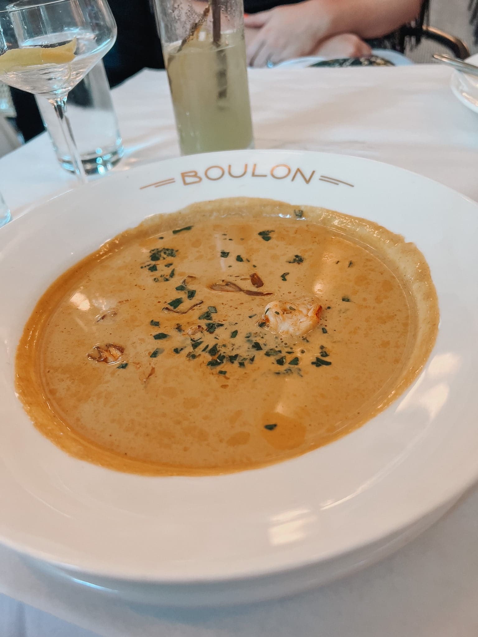 Maine Lobster Bisque at Boulon Brasserie 