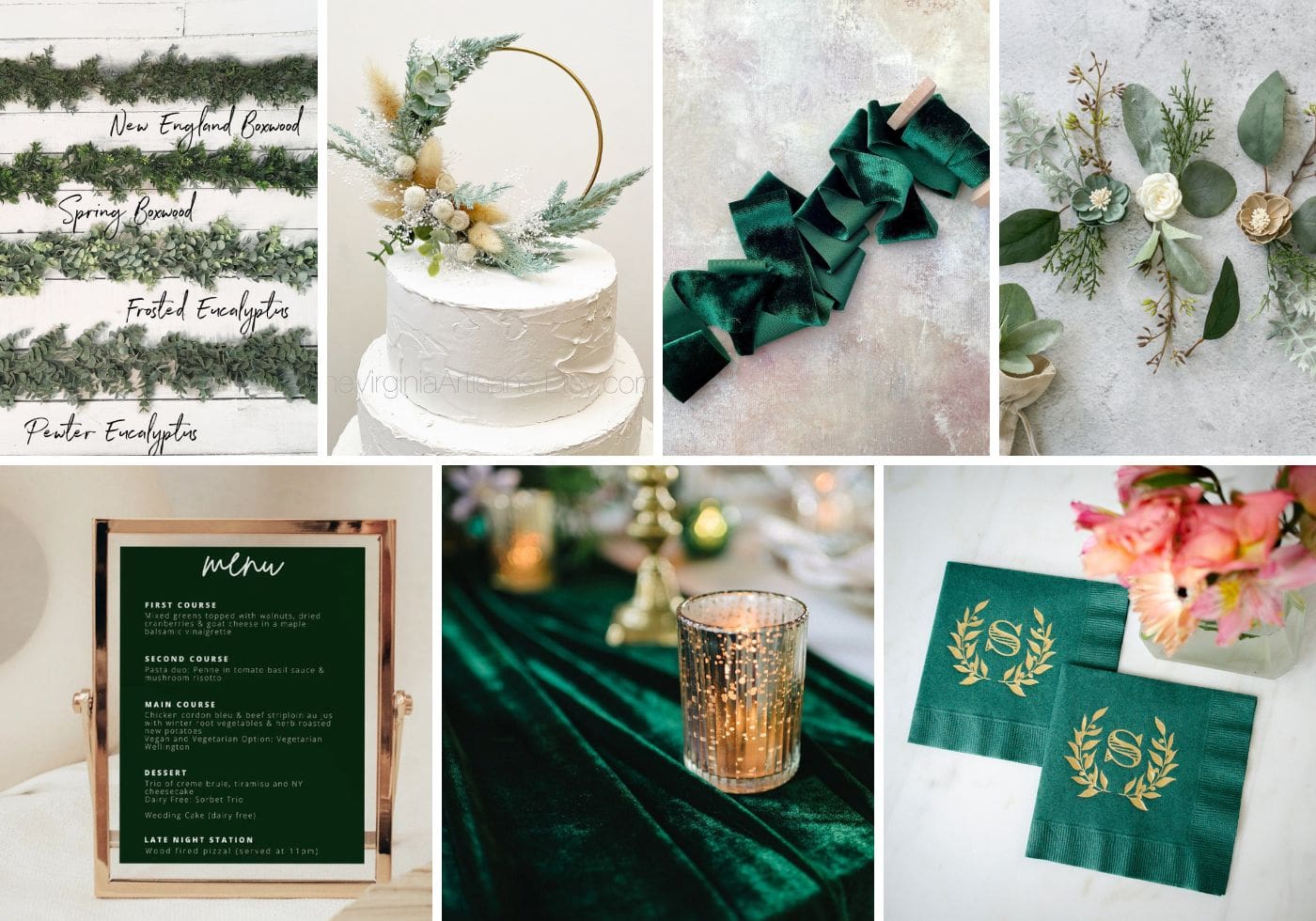 Ideas for Emerald Green Wedding Decor