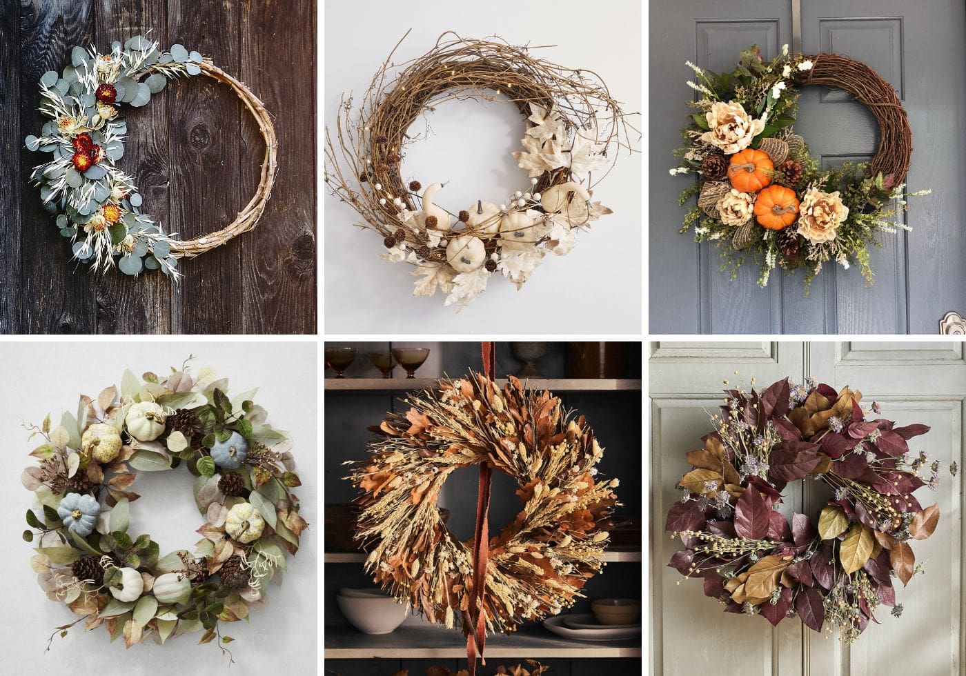 Fall Wreaths for the Front Door