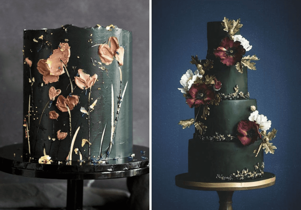 Bolder Examples of an Emerald Wedding Cake