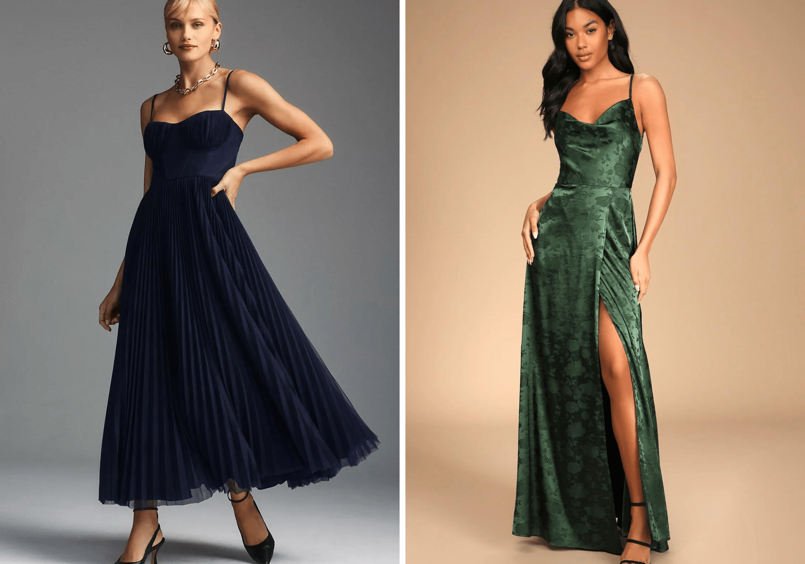 Wedding fashion guest long dresses