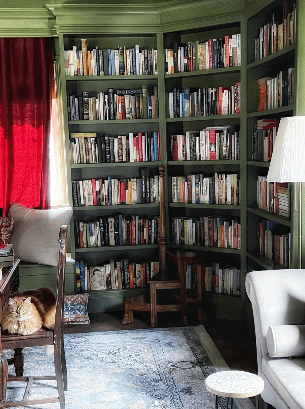 floor to ceiling book shelves