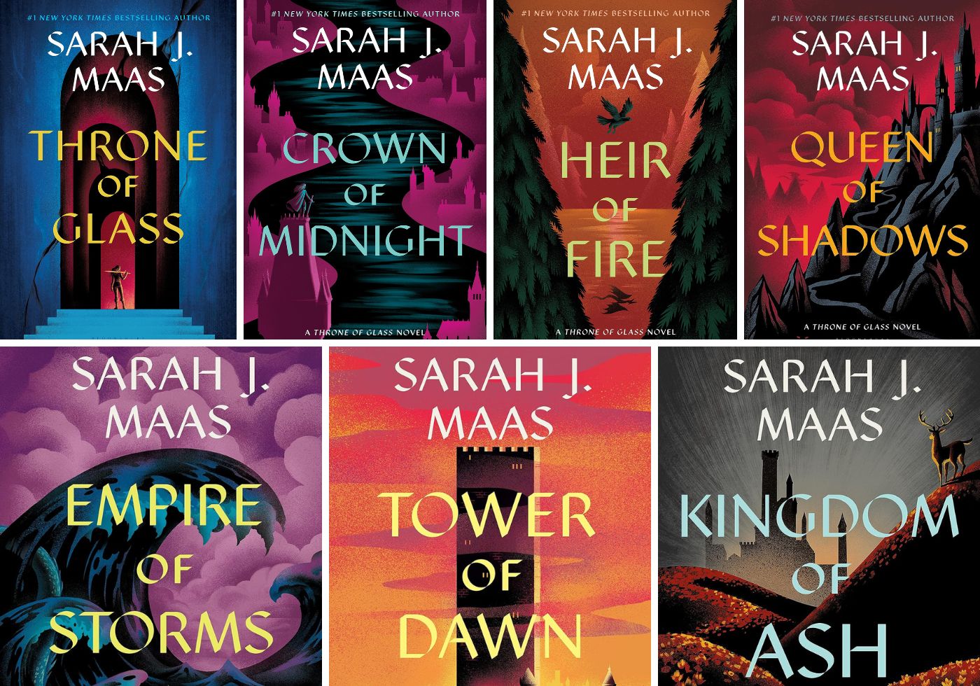The Throne of Glass Series by Sarah J Maas -Best Books of 2023 