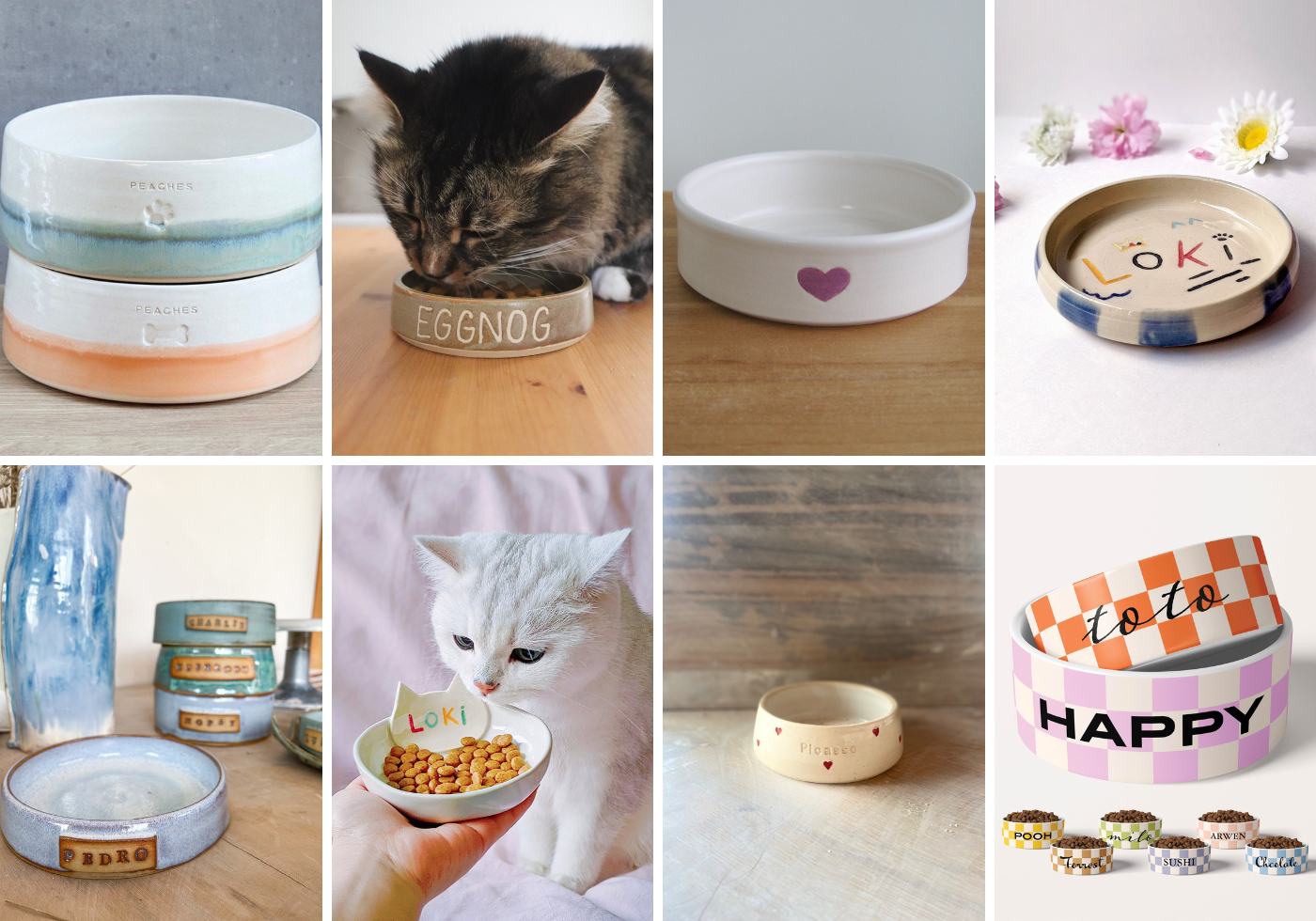 Cute Cat Bowls: The Best Personalized Pet Bowls from Etsy