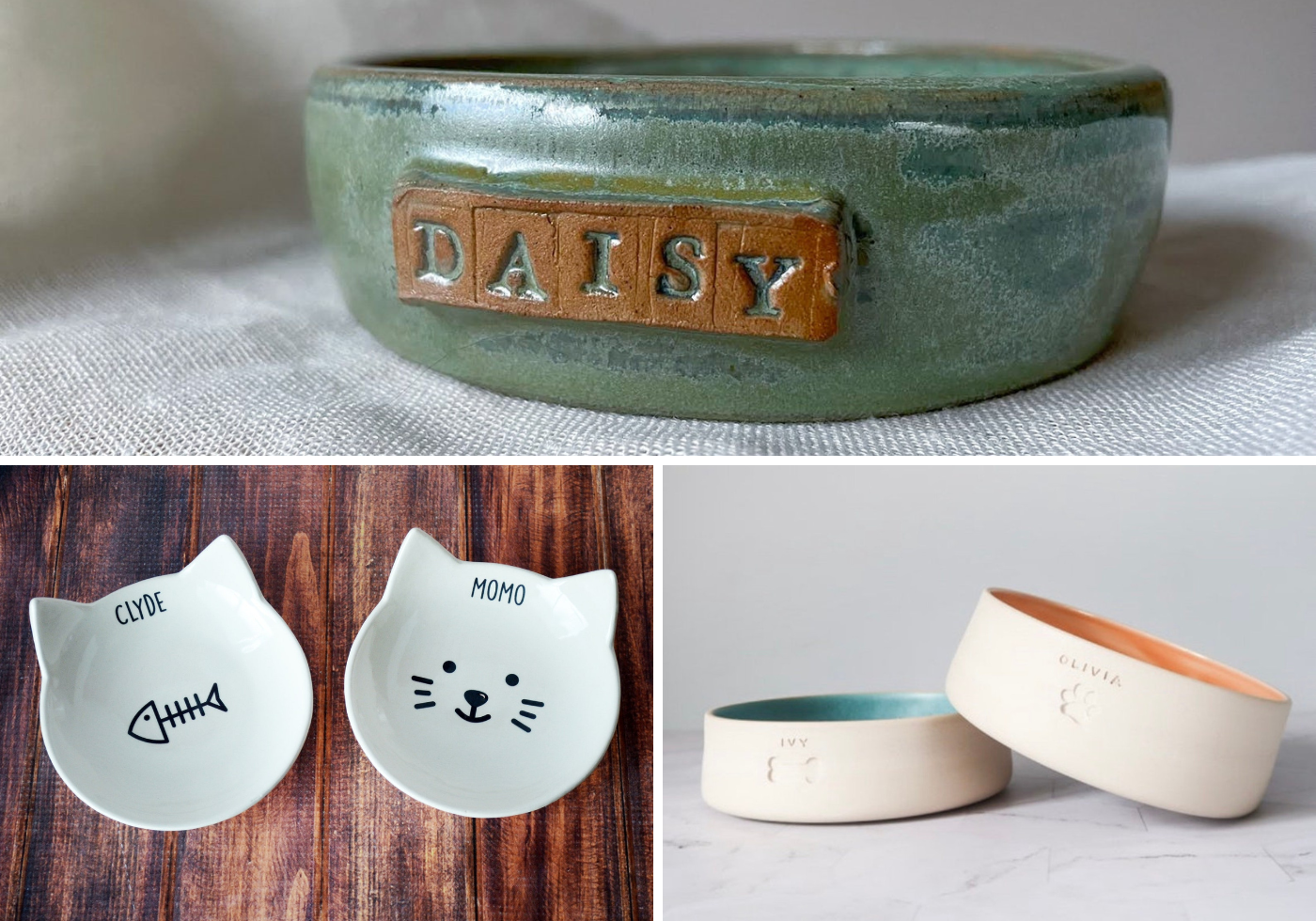 Make mealtime a luxury for your furbaby with cute cat bowls from Etsy! Shop the cutest personalized cat bowls for food and water here: 
