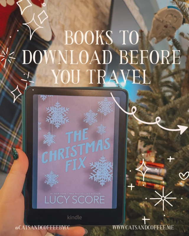 Quick reminder before holiday travel: download your e-books now! I always forget and end up somewhere with terrible wifi trying to download something to read 😹 learn from me!⁠
⁠
Here are 8 books I've read and loved — from festive rom-coms to gripping historical fiction and everything in between. ⁠
⁠
Comment BOOKS for the full list and links, along with some handy travel essentials for readers! 📚✨