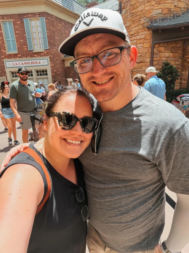 Didn’t manage to take many pictures while at Epcot or Magic Kingdom (too busy on my futile quest to find Baby Yoda merch 😭) but here are a few gems, including:

🍾 The accidental “double” of rosé champagne that I ordered (don’t even want to tell you how much that cost…),
🍽️ The fanciest theme park lunch I’ve ever had (it was so good!!!), and 
🛵@the.tedventures’ very popular scooter name plate

Many laughs and many steps were had by all (or most) 🎉
