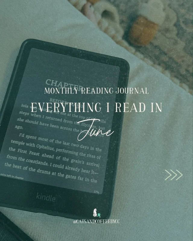 June was a quieter reading month than usual thanks to a busy travel schedule, but the 6 books I made it through were *mostly* winners — including one of the most unique premises I’ve read in a while and a fantasy duology that’s going on my “force everyone to read this” list.⁠
⁠
Want the details? 📚️ Comment “Reading Journal” and I’ll DM you my full reviews! ⁠
⁠
What was your top read in June?